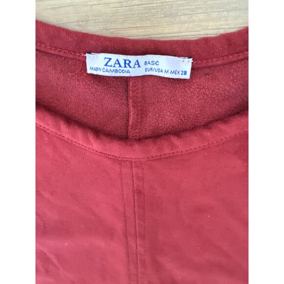 Zara Faux Suede Tunic MIDI Dress With Faux Leather Belt - Picture 3 of 7